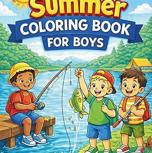 Boys Summer Coloring Book